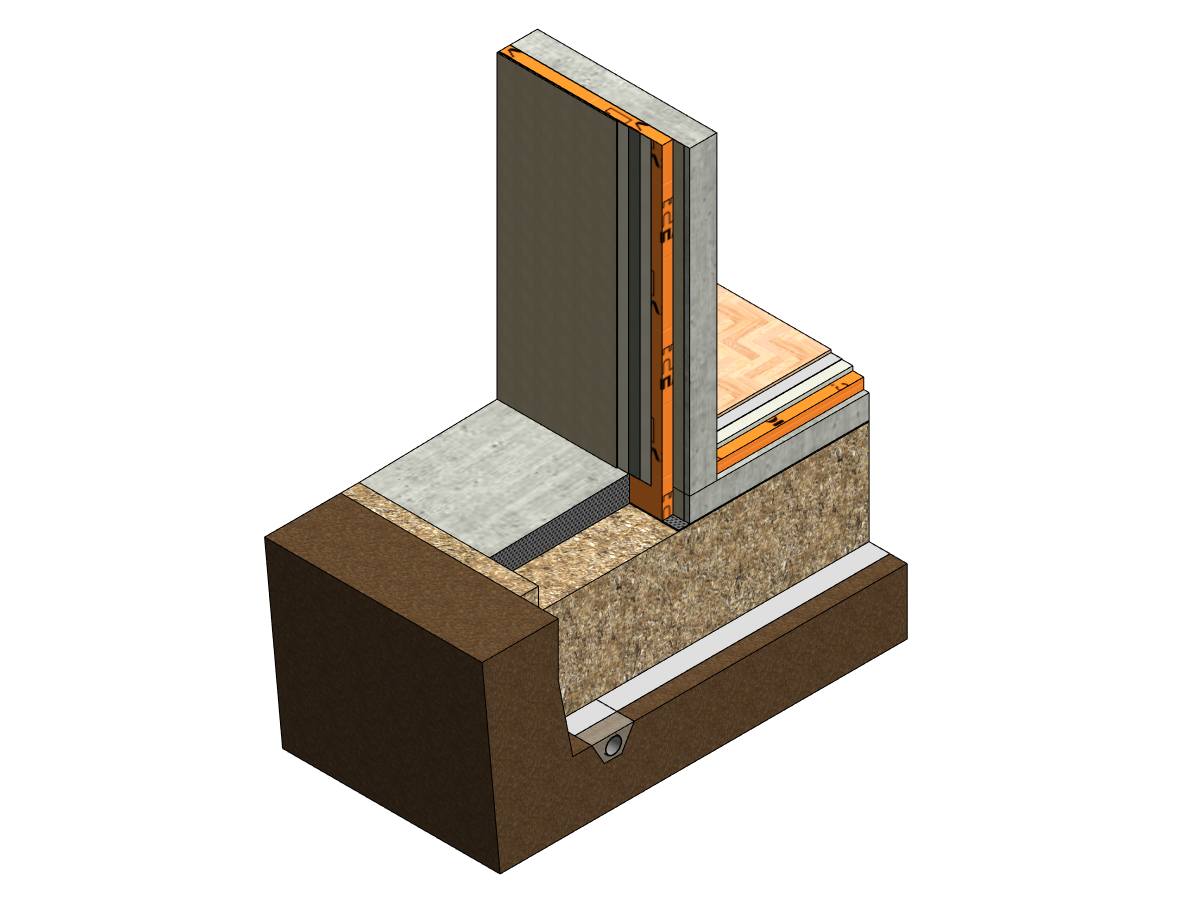 Плитный фундамент с верхней теплоизоляцией